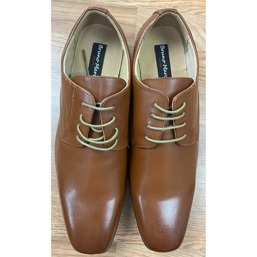 Bruno Marc Gordon Brown Dress Shoes Lace Up Men's Size 12 NEW